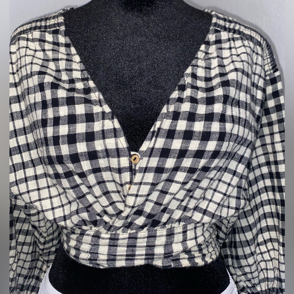 Zara Cropped Tie Up Top